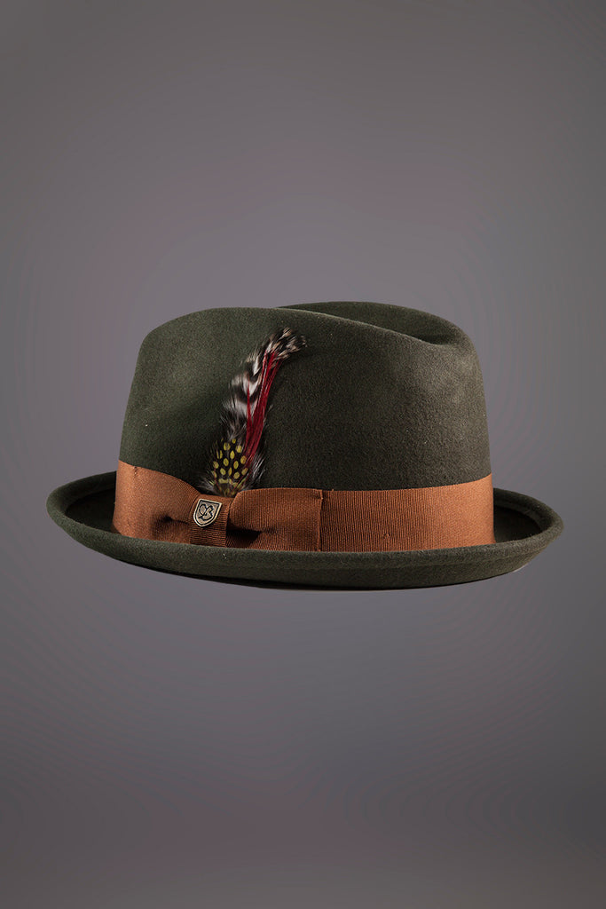 Brixton Gain Fedora Moss Copper