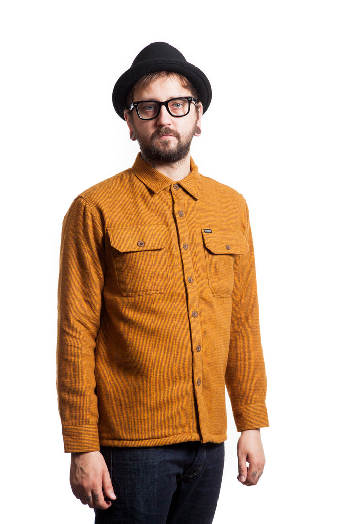 Brixton Lincoln Quilted Flannel Shirt Copper