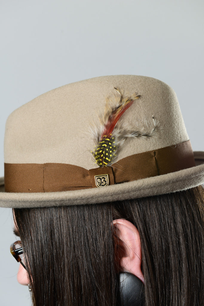 Brixton Gain Fedora Light Tan Brown