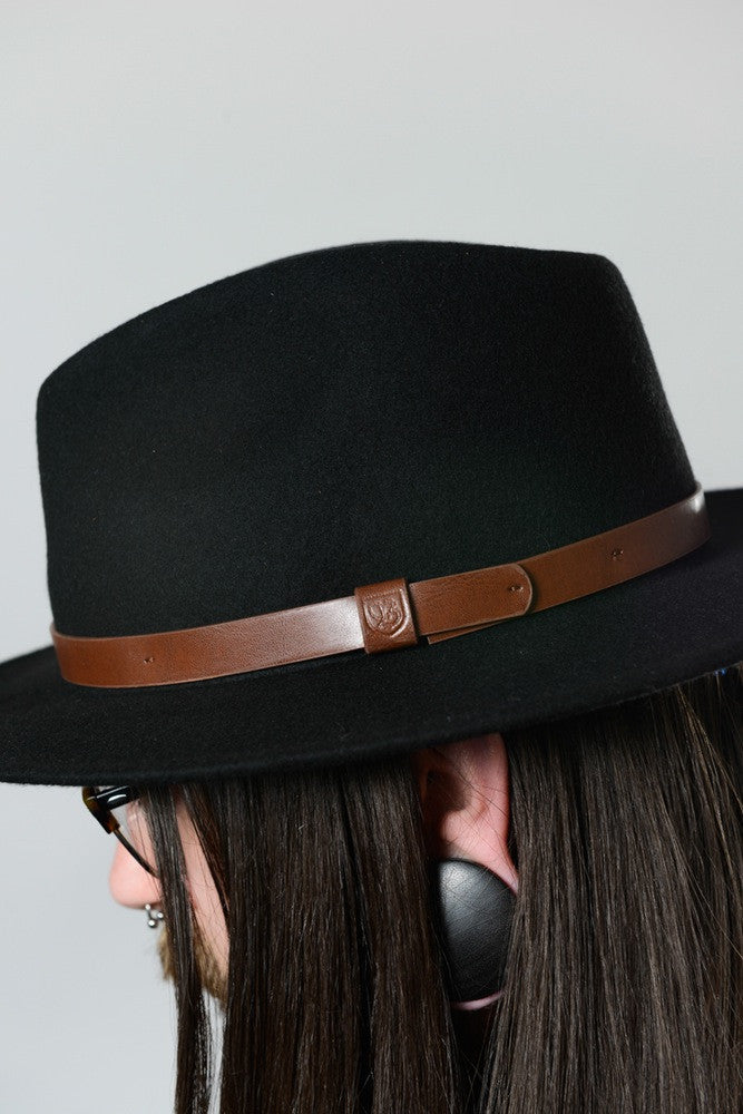 Brixton Messer Fedora Hat Black